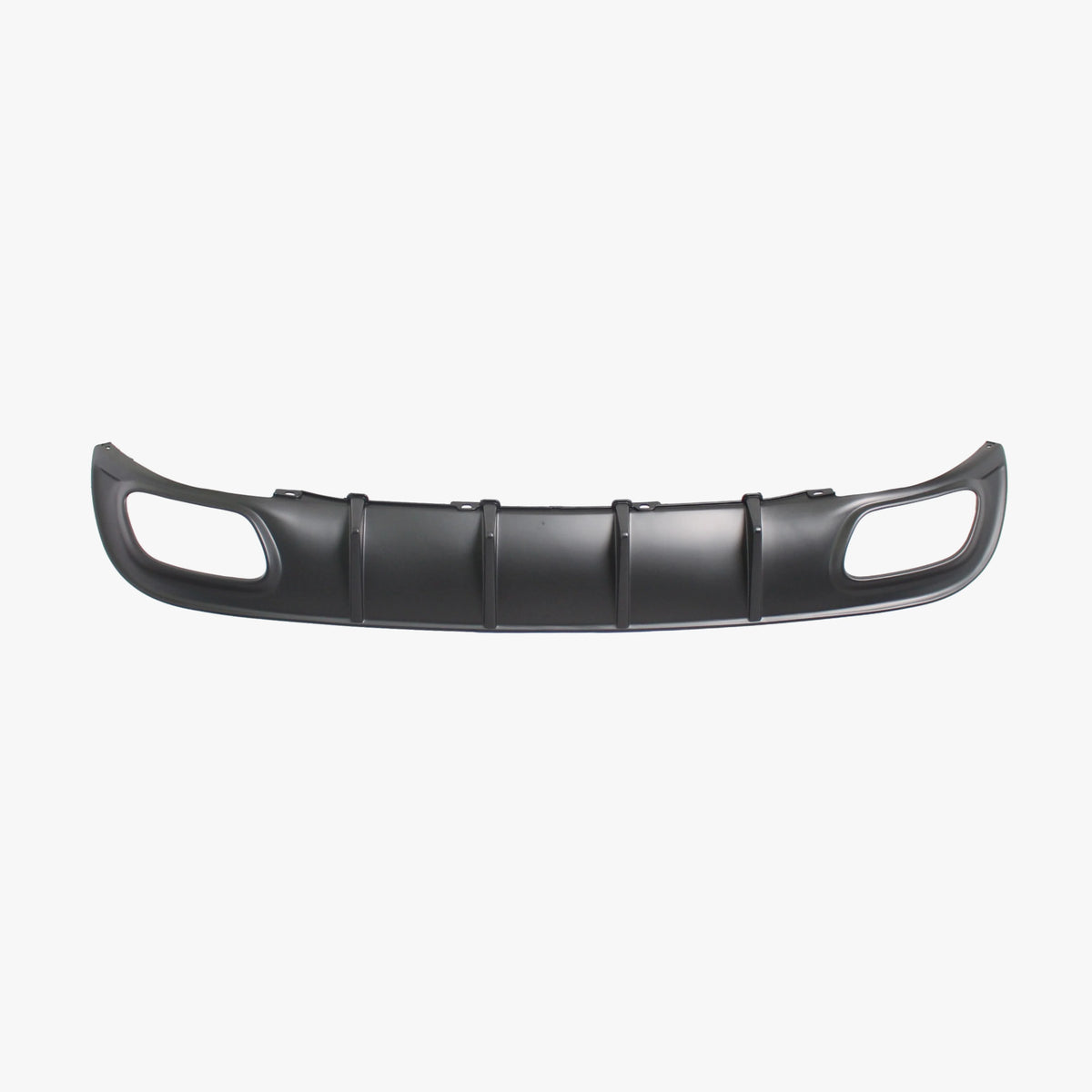 Rear bumper diffuser, dark gray with twin oval openings and center slats