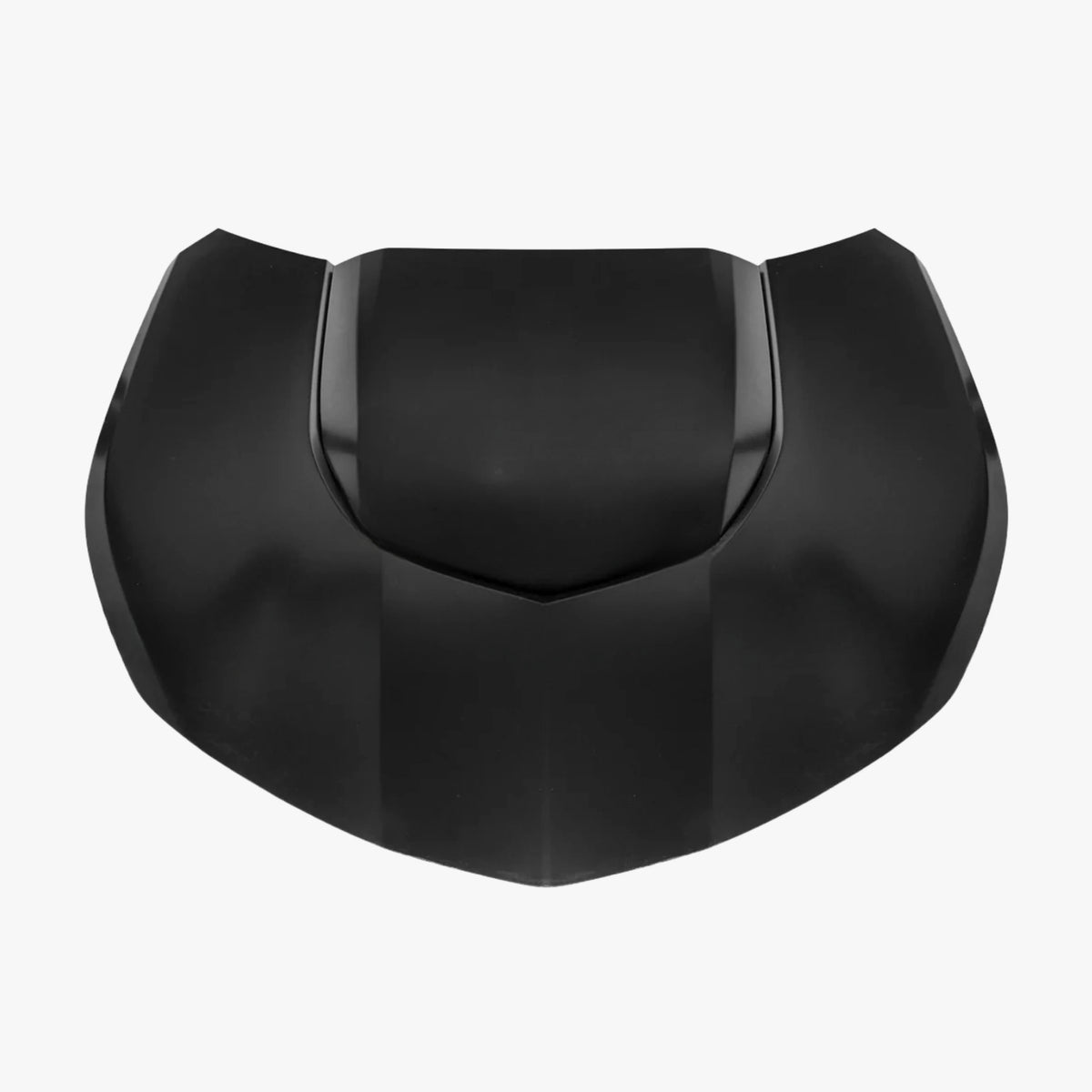 Front air-vent hood cover in matte black with central raised scoop