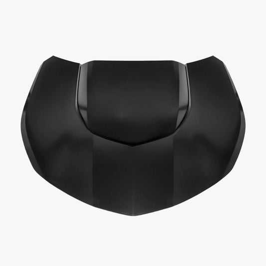 Front air-vent hood cover in matte black with central raised scoop