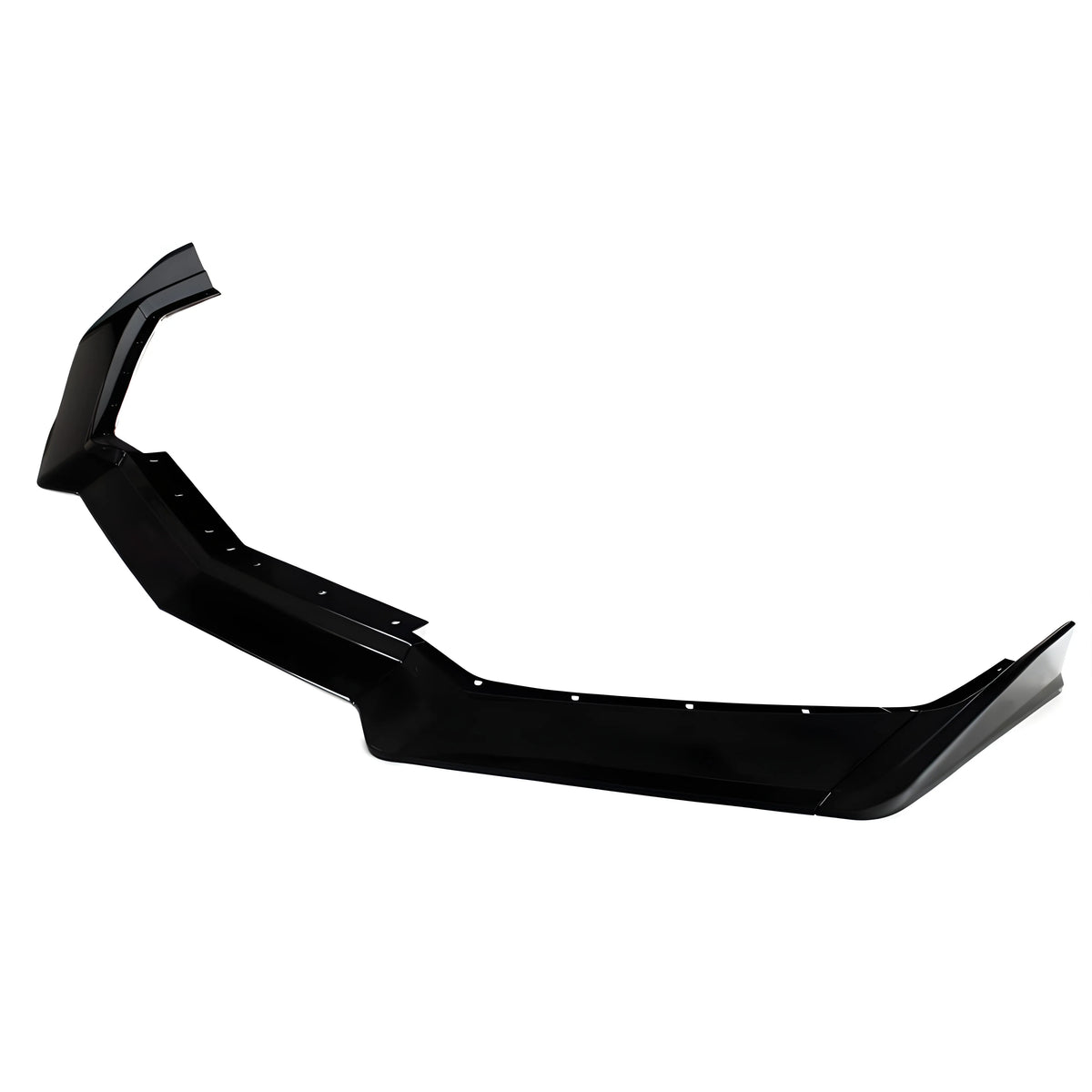 Black front splitter extension lip with side pieces, 5-piece kit