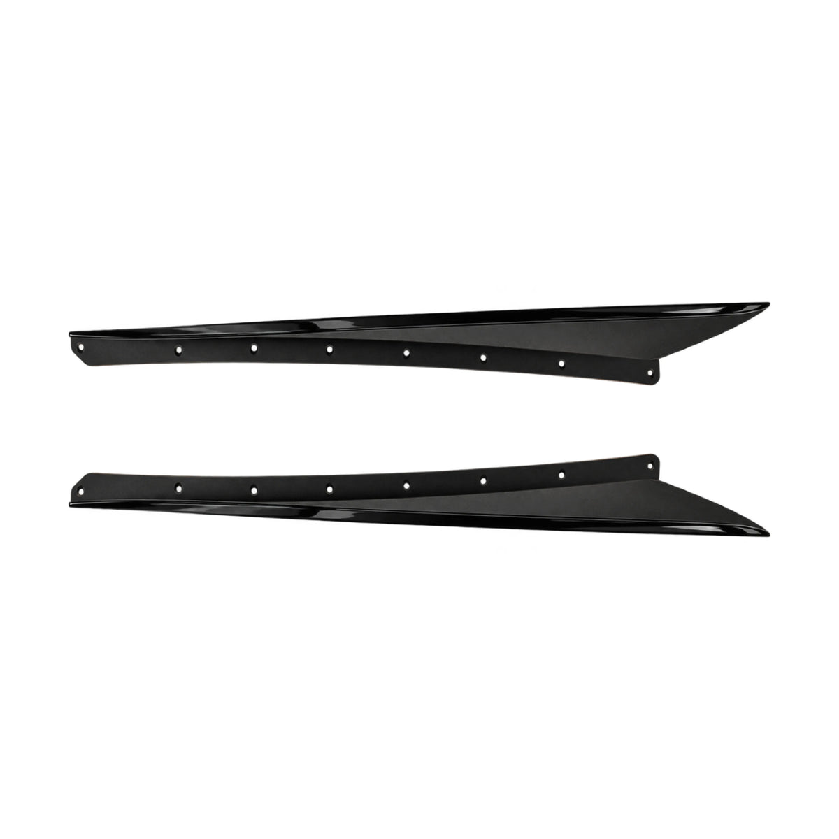 Corvette C8 Z51-style side skirts, black pair with mounting holes