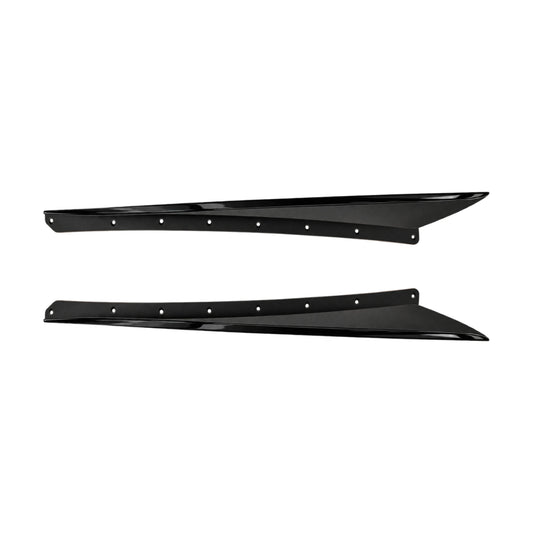 Corvette C8 Z51-style side skirts, black pair with mounting holes