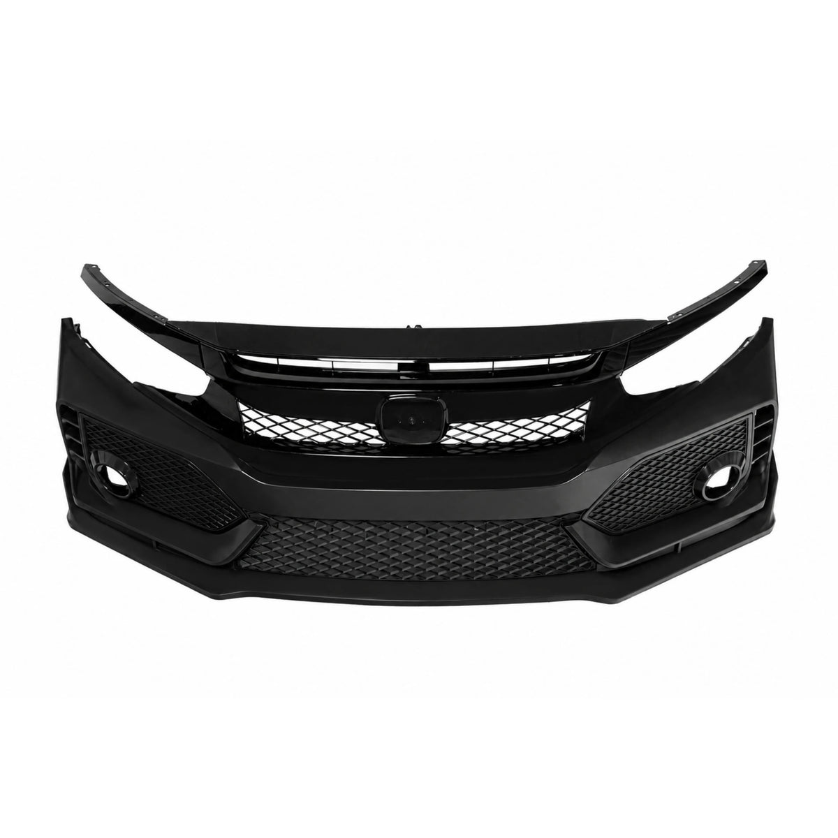 Honda Civic Type R style front bumper conversion kit, black grille and mesh