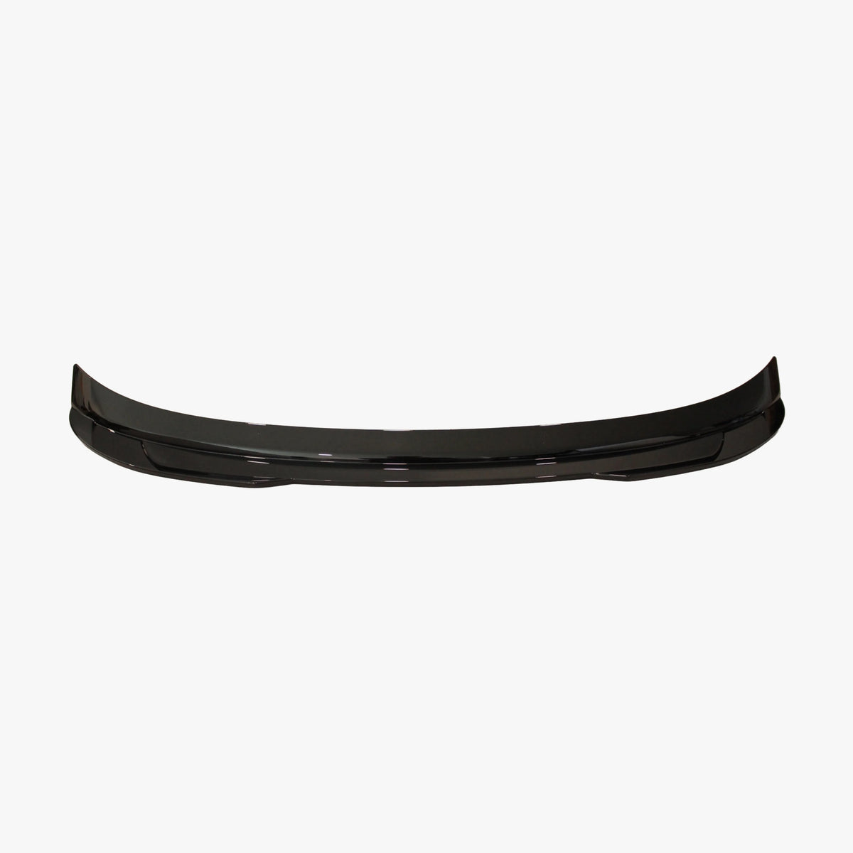 Glossy black rear trunk wing spoiler, curved lip design