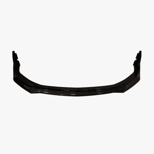 Black front lip splitter add-on with curved center section