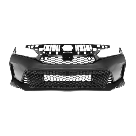 Honda Civic Type R front bumper conversion kit with mesh grille and center opening